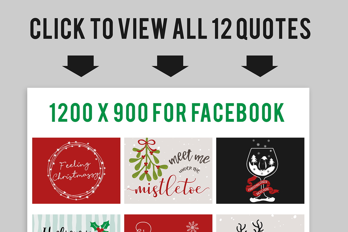 Festive Fun Social Media Quotes Pack, a Social Media Template by Garlic Friday Design (Photo 3 of 3)