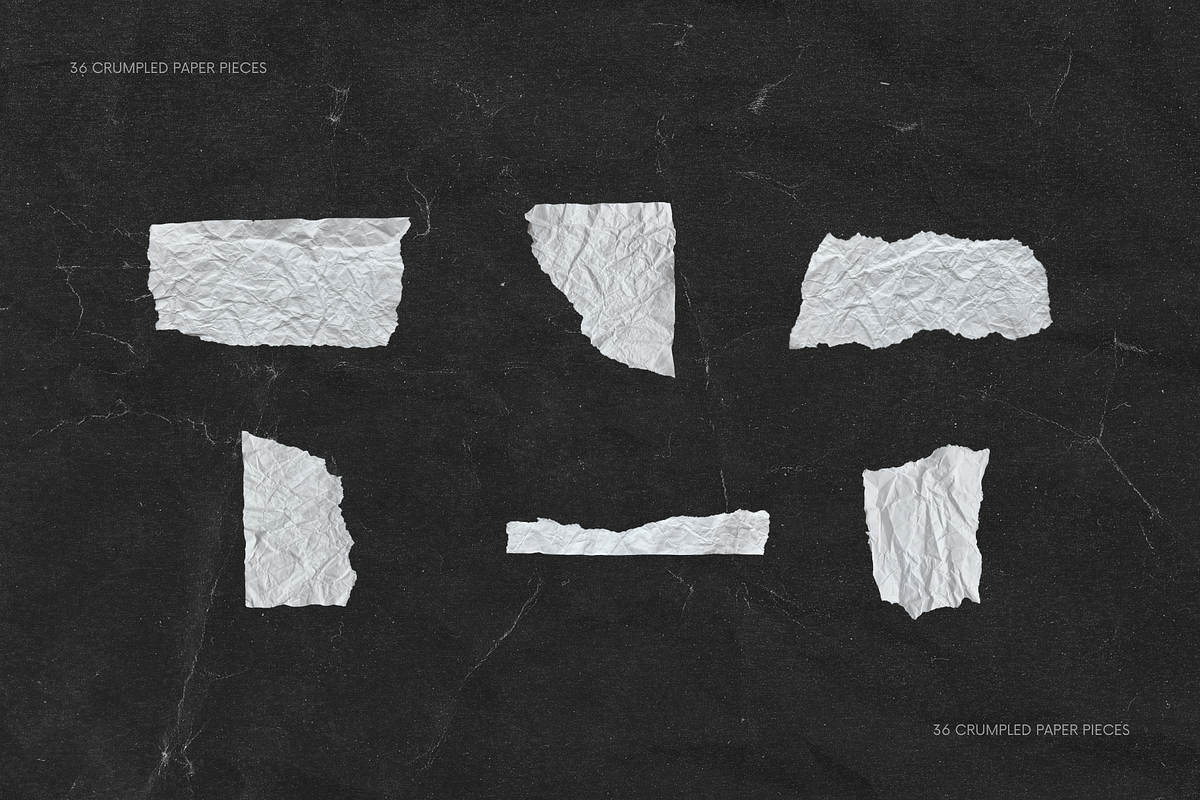 36 White Ripped Crumpled Old Papers, a Texture Graphic by Ksuview (Photo 9 of 9)