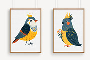 Quirky Birds Clipart PNG, an Illustration by Libby Wishes (Thumbnail 2 of 5)