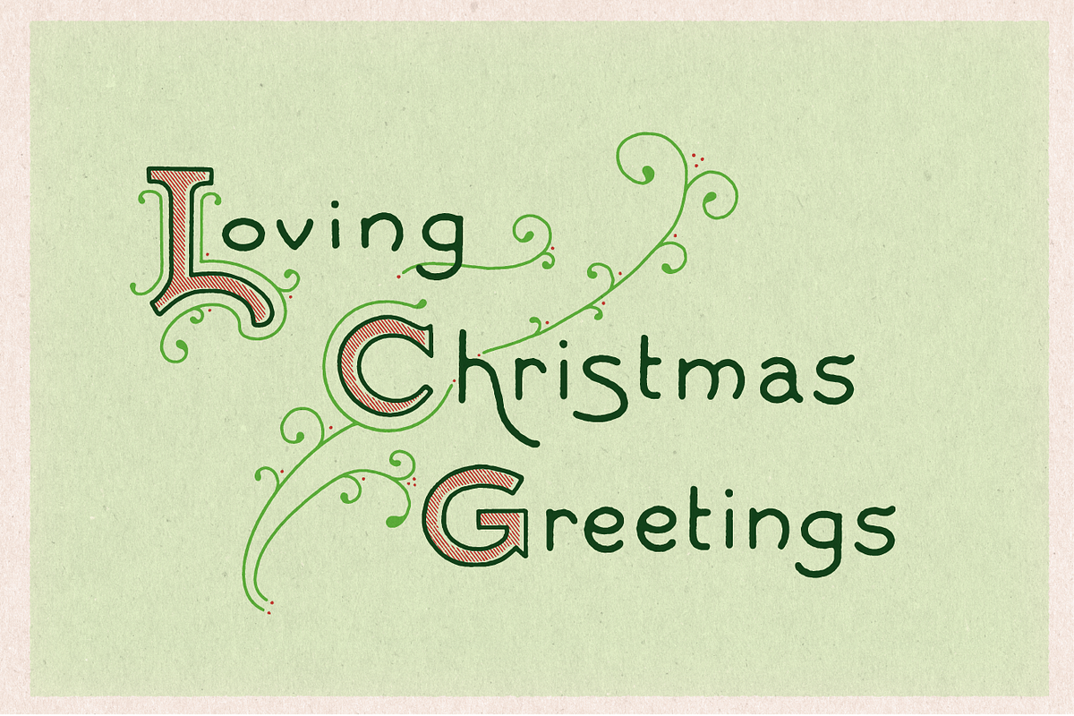 Vintage Christmas Lettering #1, a Seasonal Illustration by JoshuaRed Design (Photo 7 of 8)