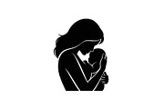 50 Mother and Baby Love Silhouette S, an Illustration by Designs_River (Thumbnail 7 of 51)