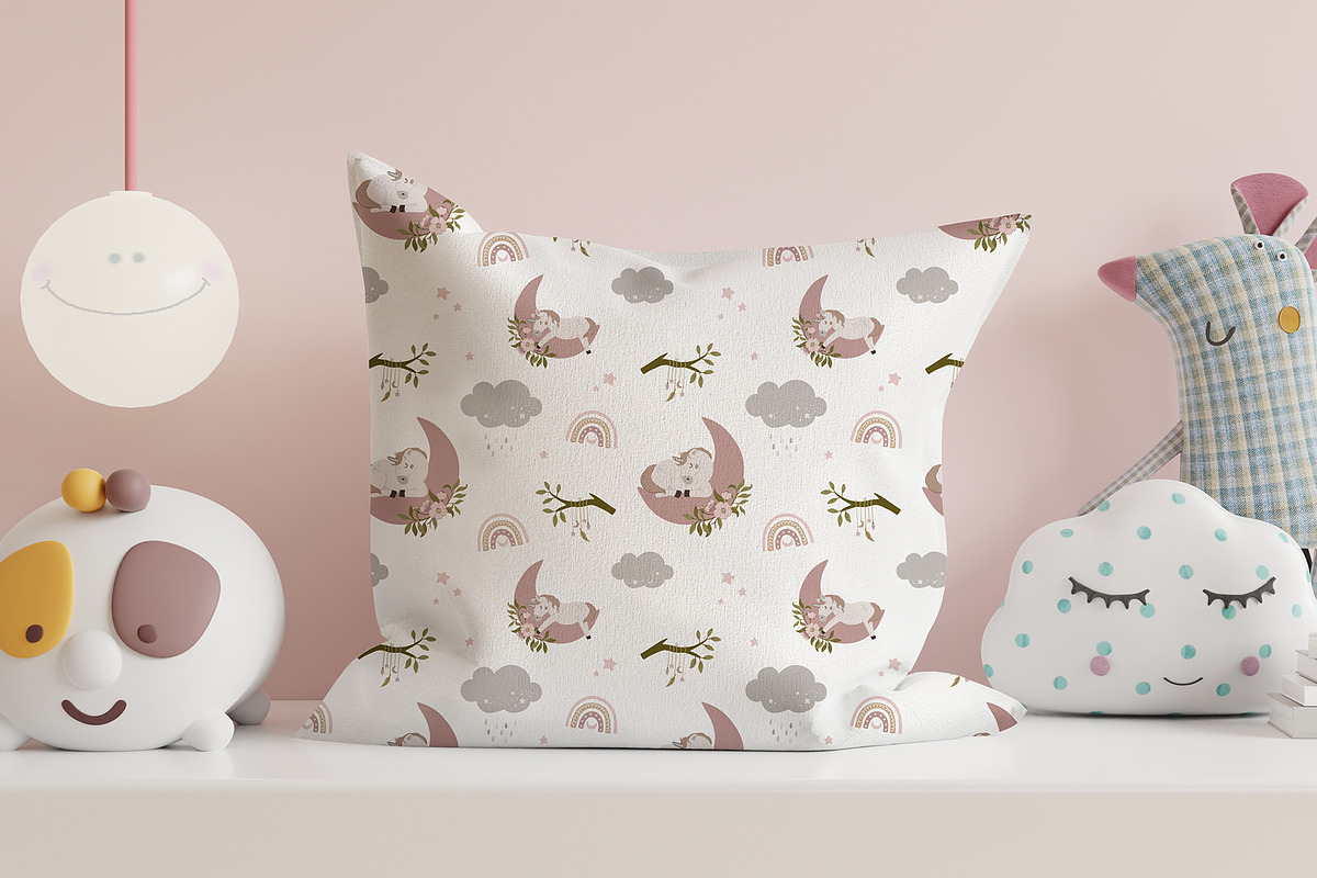 Unicorns, Moon & Rainbow, an Animal Illustration by Nadezhda Mikhailova (Photo 13 of 16)