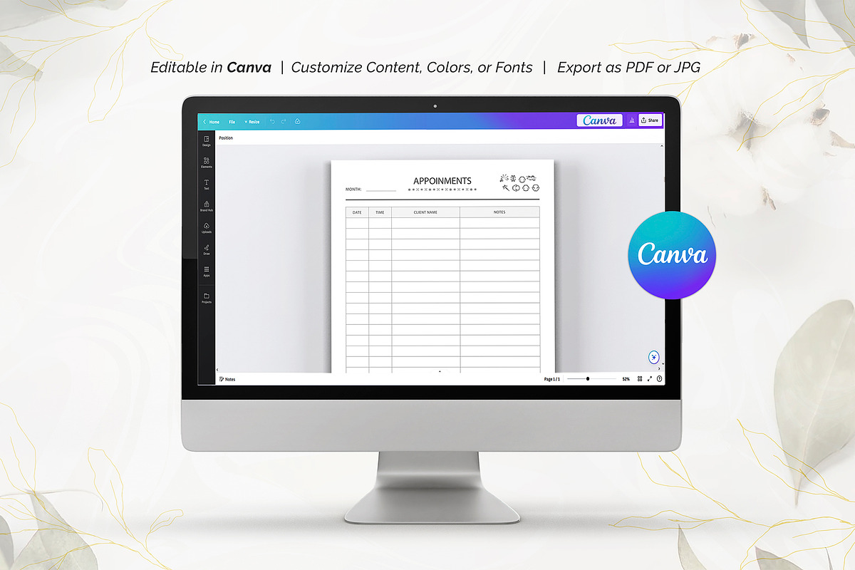 Canva Appointments, a Stationery Template by DesignDevisers (Photo 9 of 10)