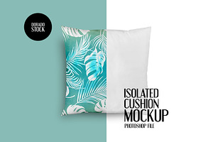Isolated squaer cushion mockup