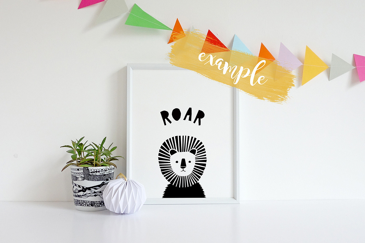 White Frame Mock Up - Bunting 8x10, a Print Template by YOYO Photo (Photo 2 of 2)