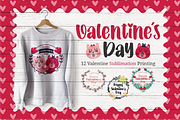 12 Valentines day sublimation print, an Illustration by himoki (Thumbnail 1 of 4)