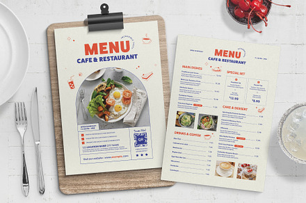 Modern Cafe Menu Template, a Flyer Template by BrandPacks