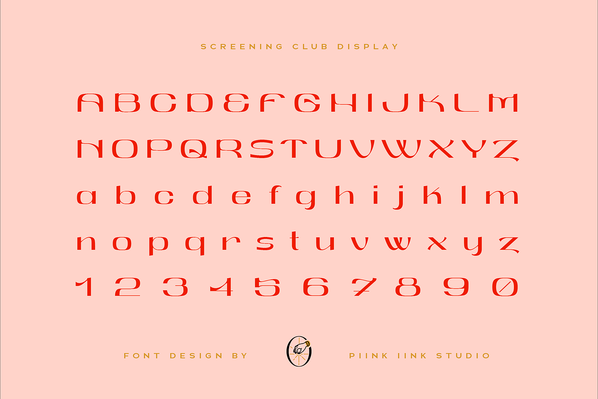 Screening Club Display, a Sans Serif Font by PiiNK iiNK STUDiO (Photo 2 of 12)