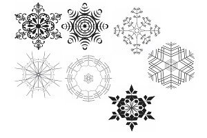 Snowflakes Set 2 Procreate Brush