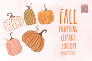Fall pumpkin hand drawn png set, a Seasonal Illustration by RimzStudio (Thumbnail 1 of 3)