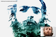 8 Watercolor + Acrylic Painting FX, an Action Add-On by SparkleStock (Thumbnail 4 of 5)