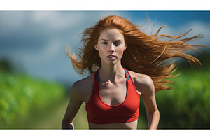 track runner red ai generated, a Nature Photo by pikepicture