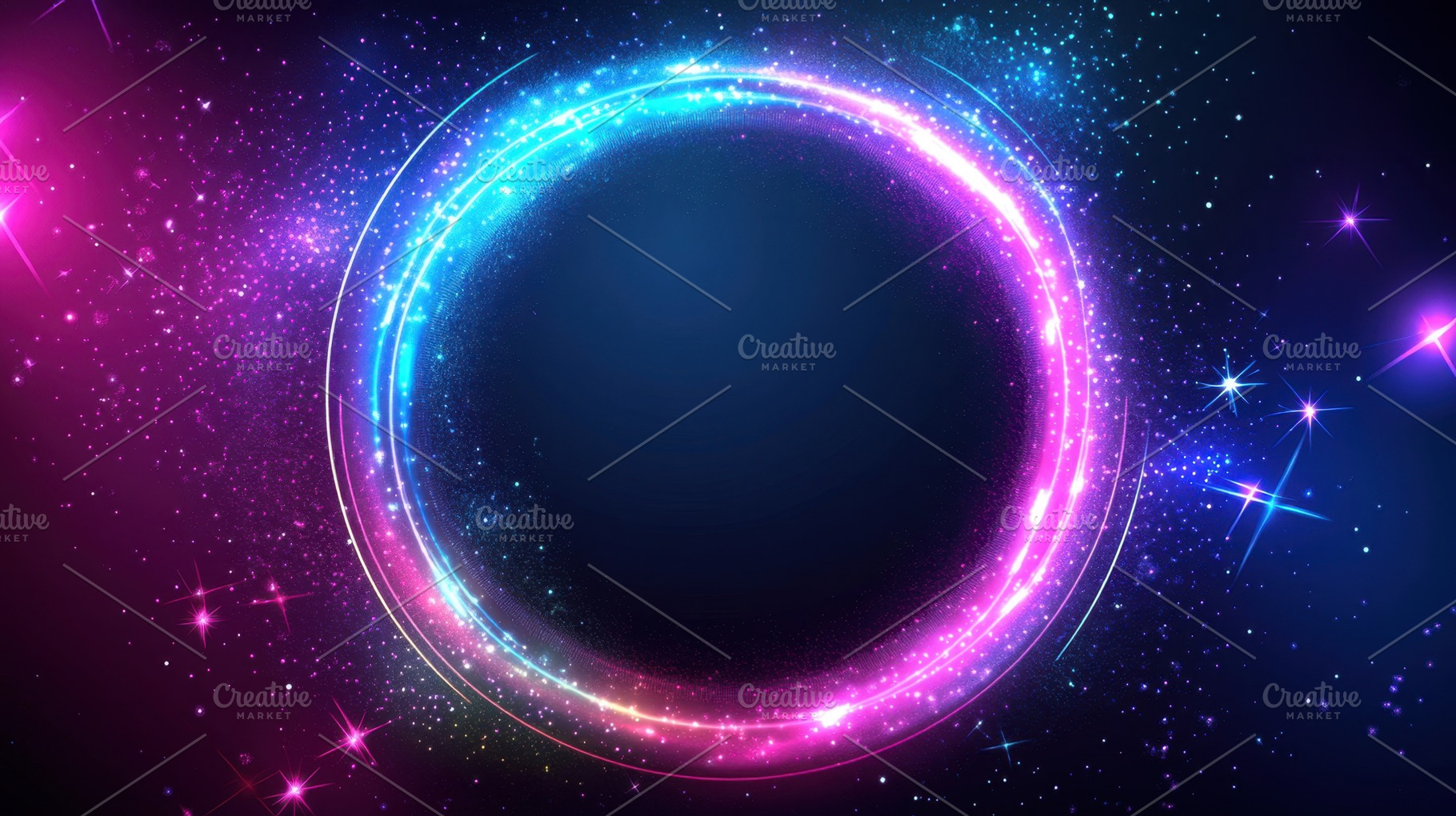 Colorful cosmic light circle design, a Photo by Beautiful things