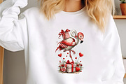 Funny Valentines Flamingo Clipart, an Illustration by designcity5 (Thumbnail 3 of 5)