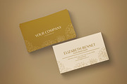 Yellow Floral Business Card, a Business Card Template by graphicook (Thumbnail 3 of 3)