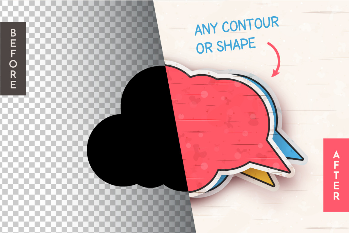 Stickers Editable Text Effect, a Layer Style Add-On by rwgusev (Photo 4 of 7)