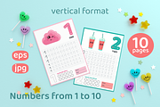 20 Number Tracing Pages for Kids, an Education Illustration by IuliiaSavko (Thumbnail 4 of 6)