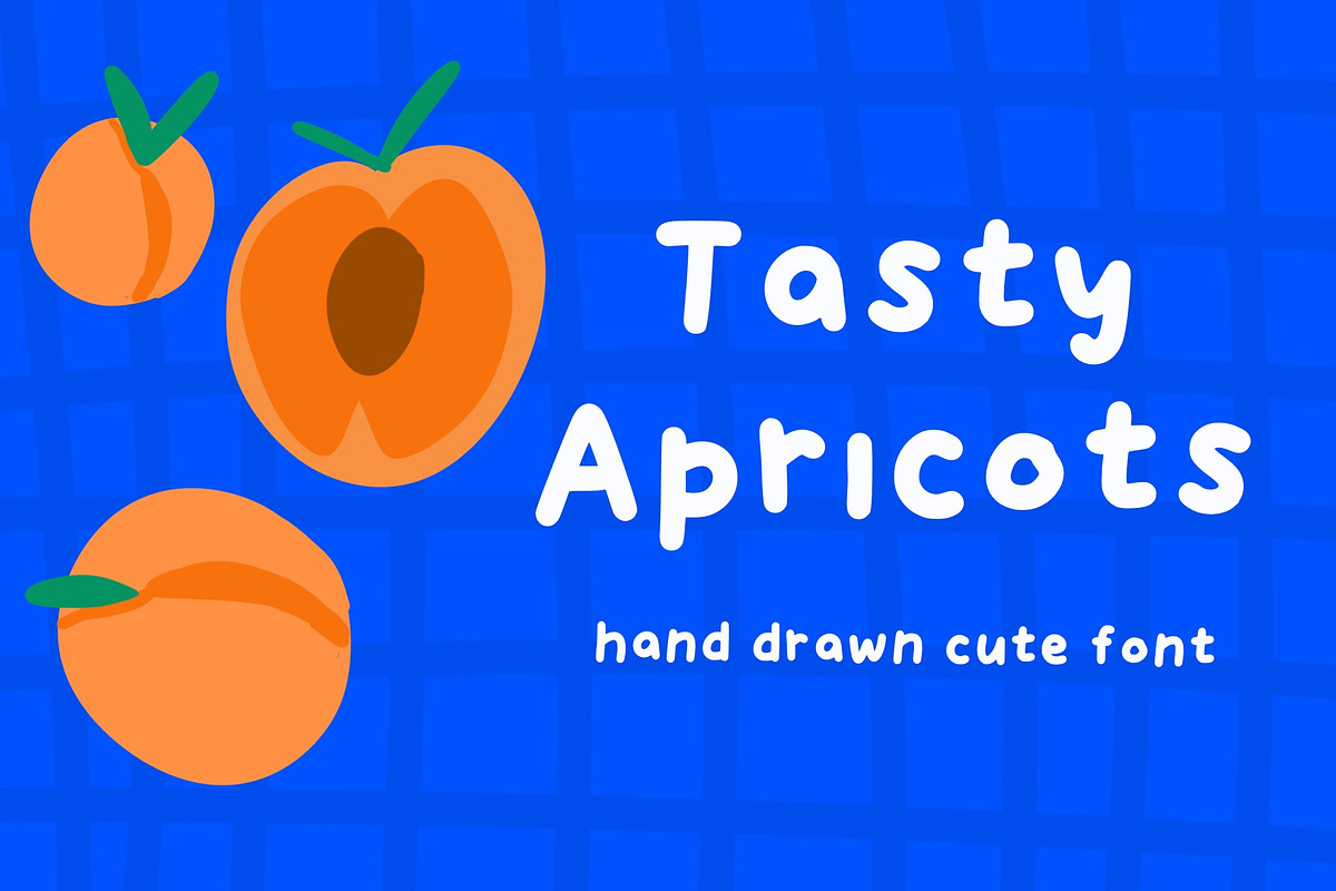Tasty Apricots - handdrawn cute font, a Handwritten Font by Ashiya Pixel (Photo 4 of 12)