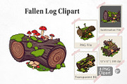 Fallen Log Clipart, a Graphic by Artnoy (Thumbnail 1 of 5)