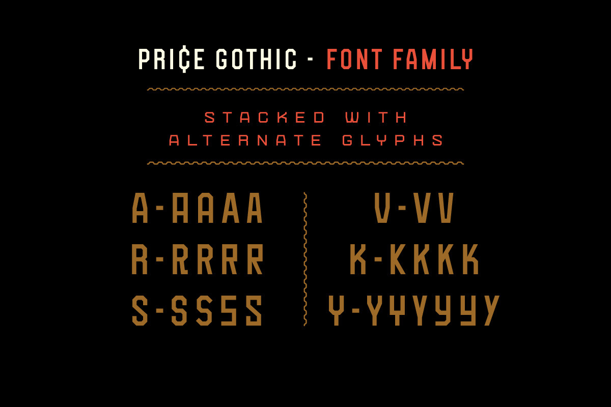 Price Gothic Font Family, a Sans Serif Font by Price Foundry (Photo 4 of 10)