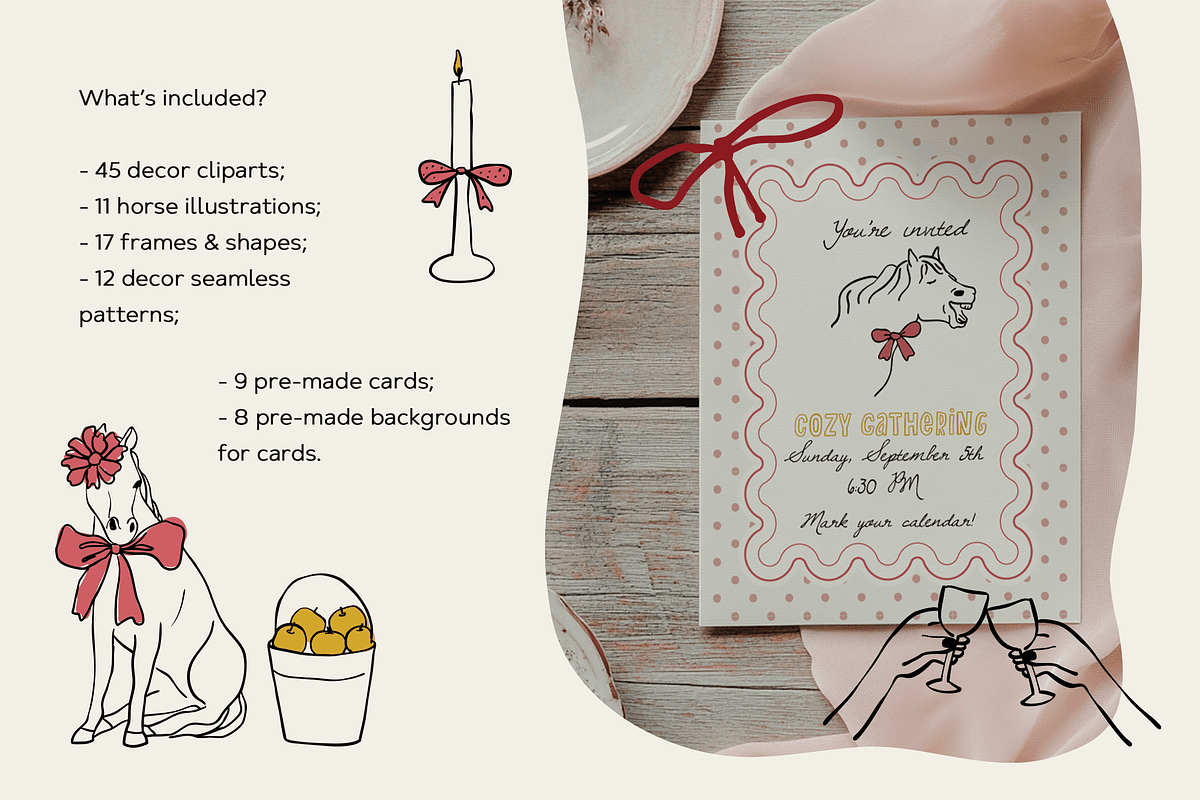 Cheers from the Horse, a Seasonal Illustration by DigARTbyHavroshka (Photo 4 of 10)
