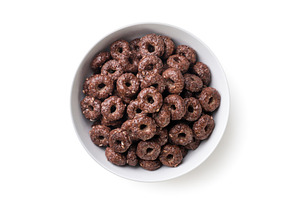 Chocolate corn rings in a plate, a Food & Drink Photo by innakreativ