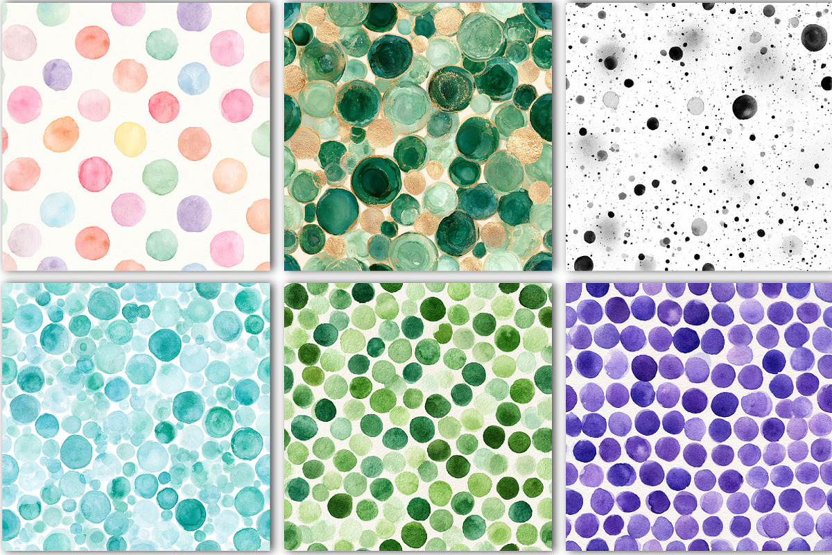 Colorful Dot Digital Paper Pack, a Pattern Graphic by Black Bird Studio (Photo 3 of 6)