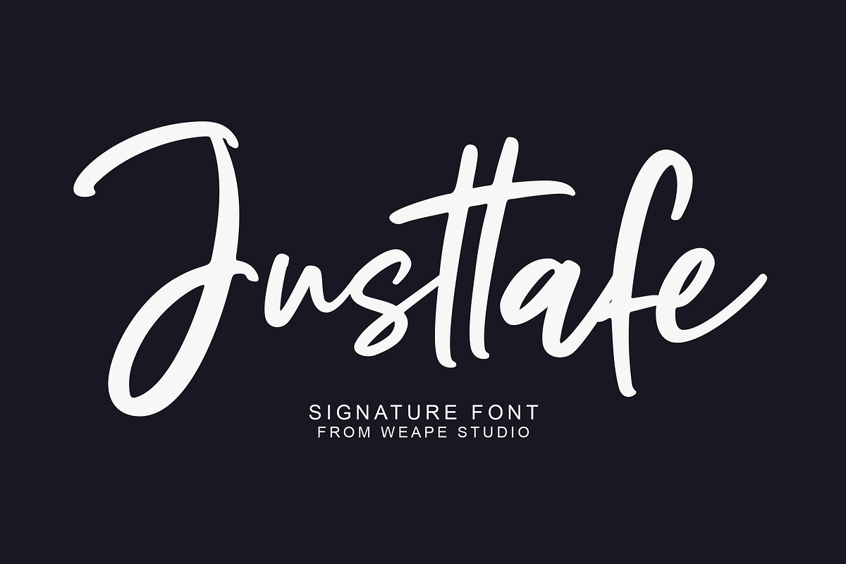 Justtafe - Signature Font