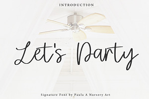 Let's Party Signature Font