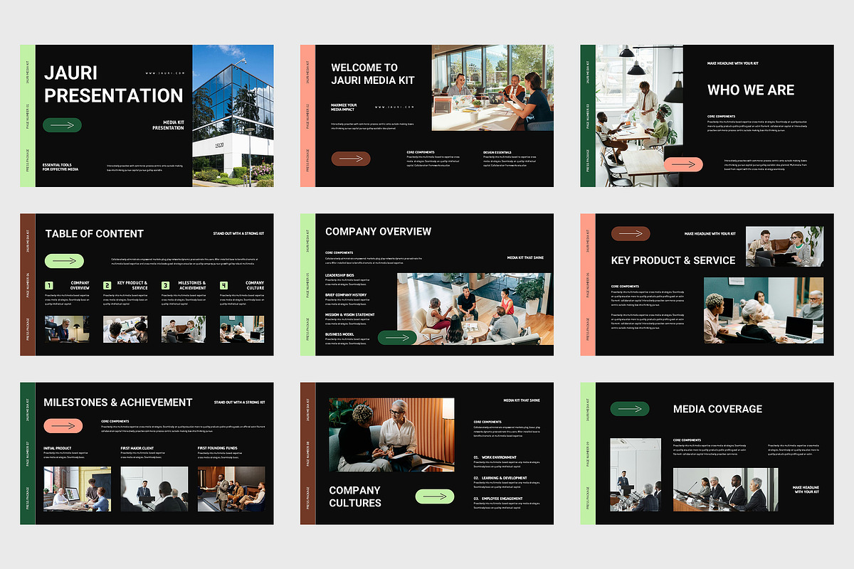 Jauri : Media Kit Google Slides, a Presentation Template by Punkl Camp (Photo 6 of 9)