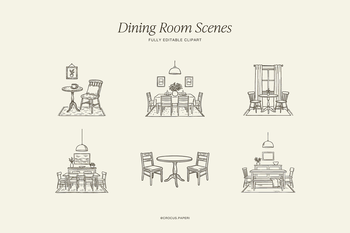 INTERIOR DESIGNER line art clipart, an Object Illustration by Crocus Paperi (Photo 11 of 13)