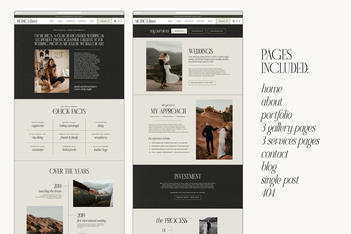 Monica Lance ShowIt Website Template, a Marketing Template by Rachel Kick (Photo 2 of 3)