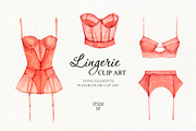 Watercolor lingerie set, an Illustration by CrystalinaShop (Thumbnail 4 of 4)