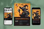 Halloween Poster + Social Media, a Social Media Template by Juru Rancang Graphic (Thumbnail 1 of 3)
