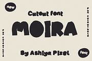Moira cutout bold handmade font, a Blackletter Font by Ashiya Pixel (Thumbnail 1 of 9)