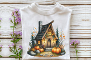 Whimsical Autumn House Clipart, an Illustration by Rose Art (Thumbnail 7 of 7)
