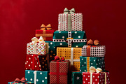 86 Gift boxes with ribbons and bows, a Holiday Photo by Handmadefont (Thumbnail 46 of 90)