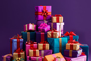 86 Gift boxes with ribbons and bows, a Holiday Photo by Handmadefont (Thumbnail 37 of 90)