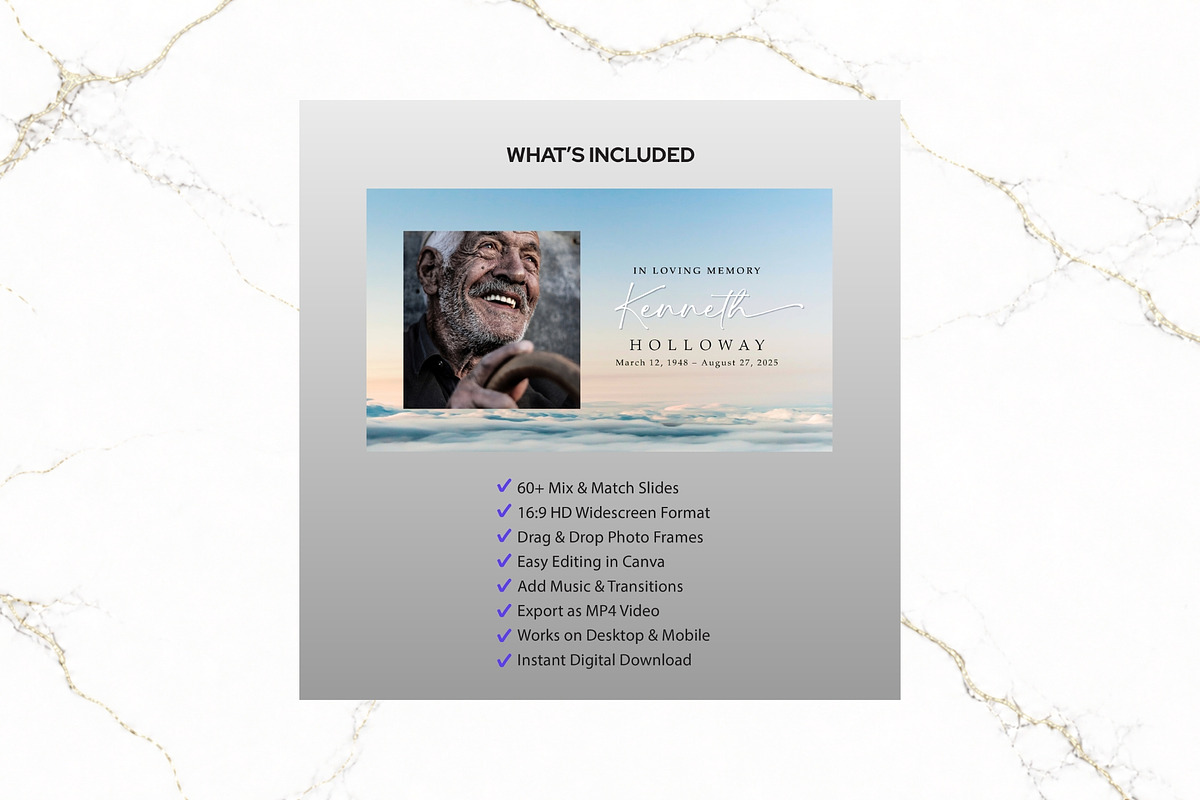 Funeral Slideshow Canva FS009, a Presentation Template by TyphoonStudio (Photo 2 of 8)