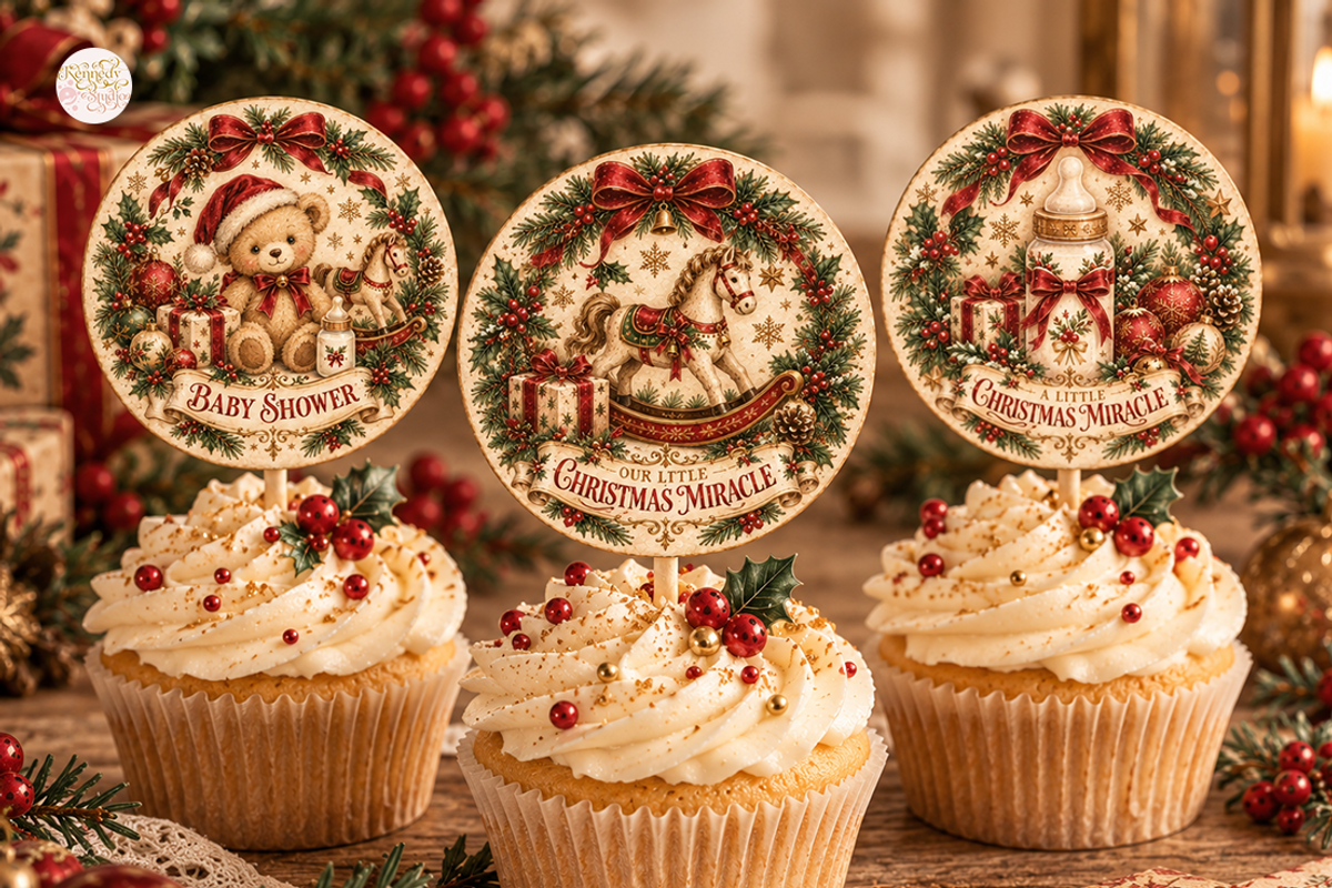 Christmas Baby Shower Bundle Canva, a Marketing Template by KennedyStudio (Photo 10 of 22)