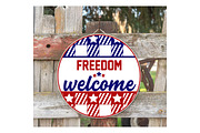 Patriotic Welcome Sign SVG Bundle, an Object Graphic by EllaMaiyaali (Thumbnail 4 of 7)