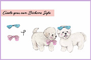 Bichon Frise Clipart Digital Paper, an Animal Illustration by VianneArt (Thumbnail 6 of 7)