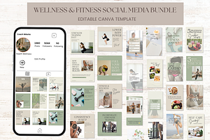 Wellness & Fitness Branding Kit Temp, a Templates & Theme by G DigiShop