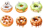 Donut Clipart, Halloween Donut Clipa, an Illustration by DreamArtGraphic (Thumbnail 4 of 5)