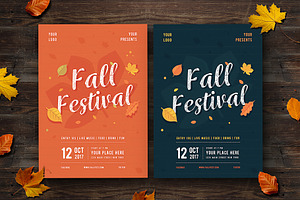 Fall Festival Flyer, a Flyer Template by VectorVactory