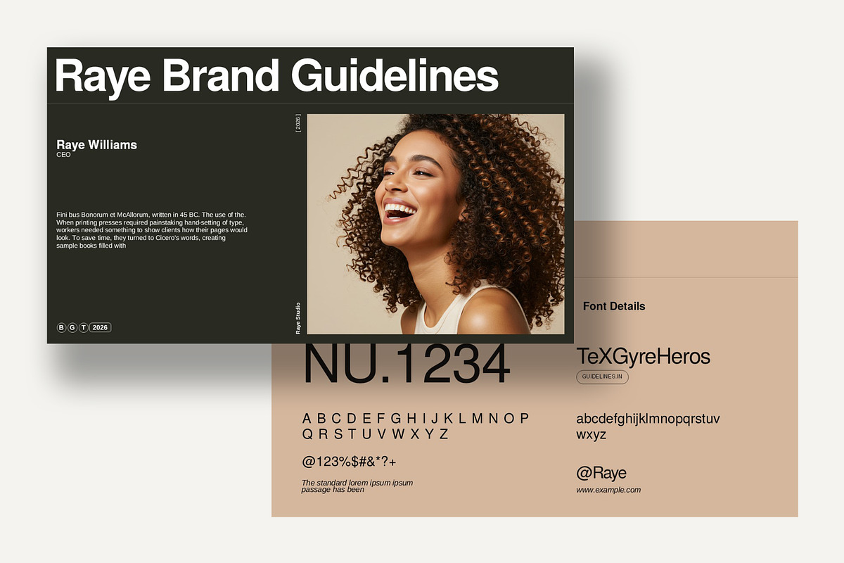Raye Brand Guidelines Template, a Presentation Template by slidestock55 (Photo 10 of 13)