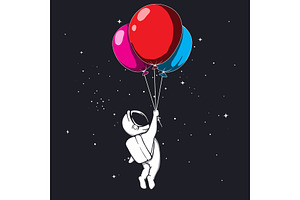 Astronaut Keeps Balloons To Space