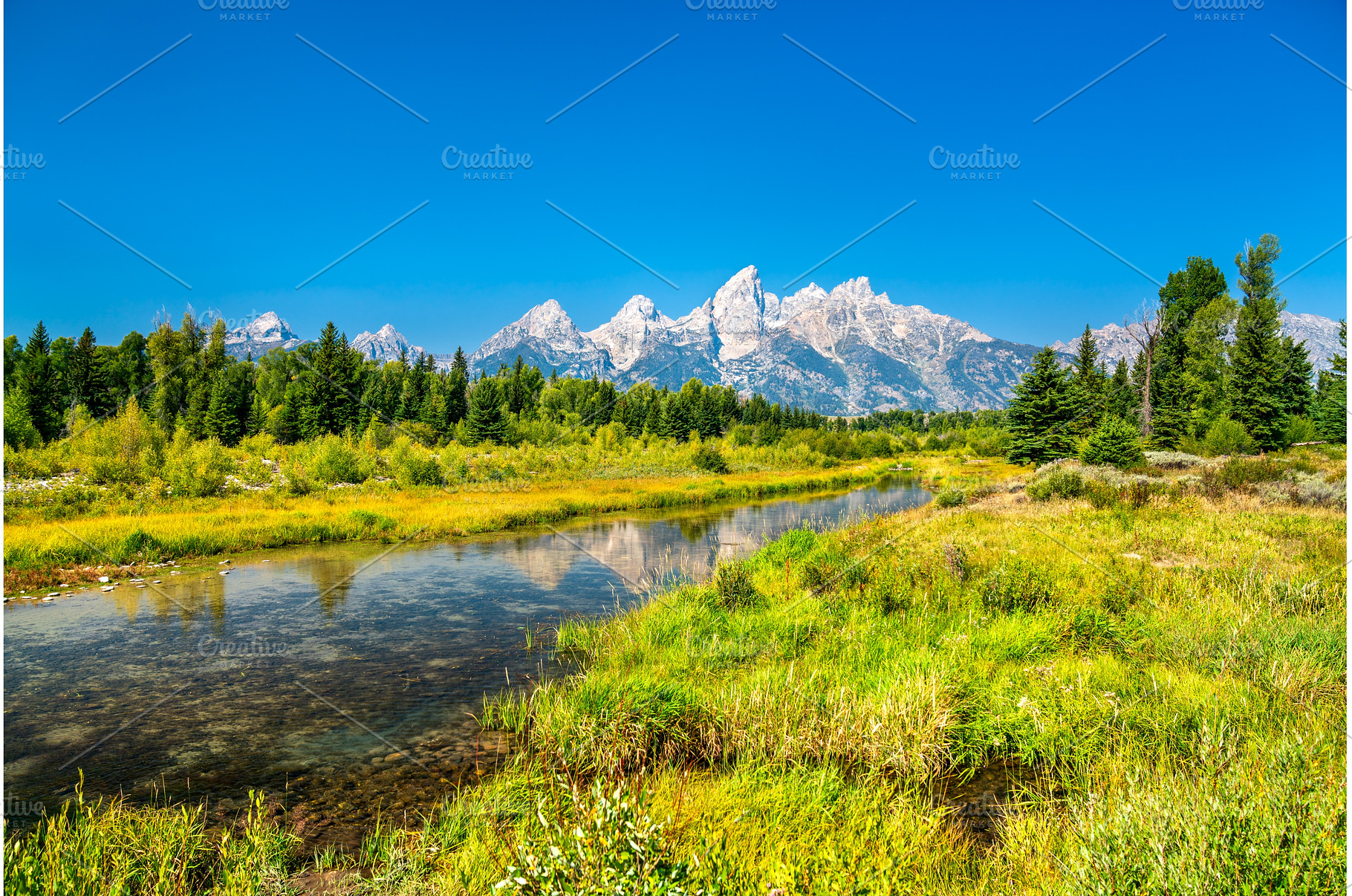 Grand Teton Mountain Range with the, a Nature Photo by Leonid Andronov