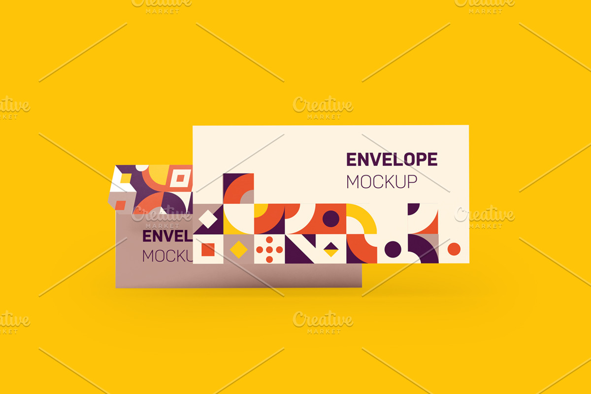 Letter Envelope Mockup, an Advertising Mockup by Qaleb Studio