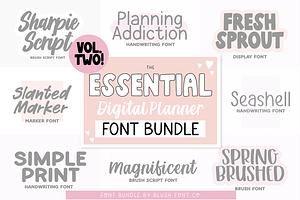 Essential Planner Font Bundle Vol. 2